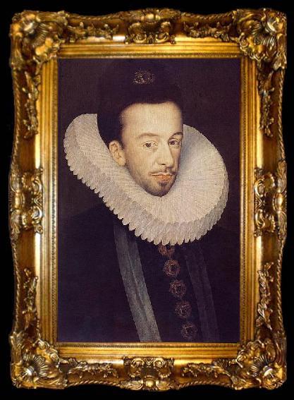 framed  Francois Quesnel Portrait of Henri Valois, ta009-2